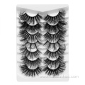 mixed 7 pairs 25mm long fluffy fake eyelashes